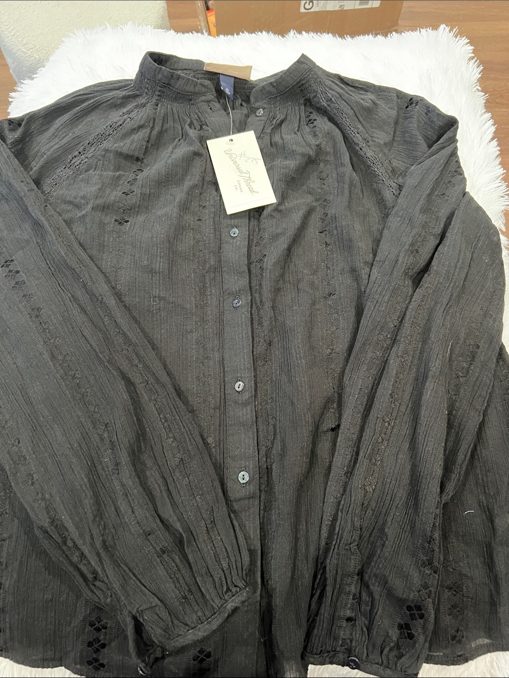 Universal Thread Black Lightweight Button-Up Shirt Jacket